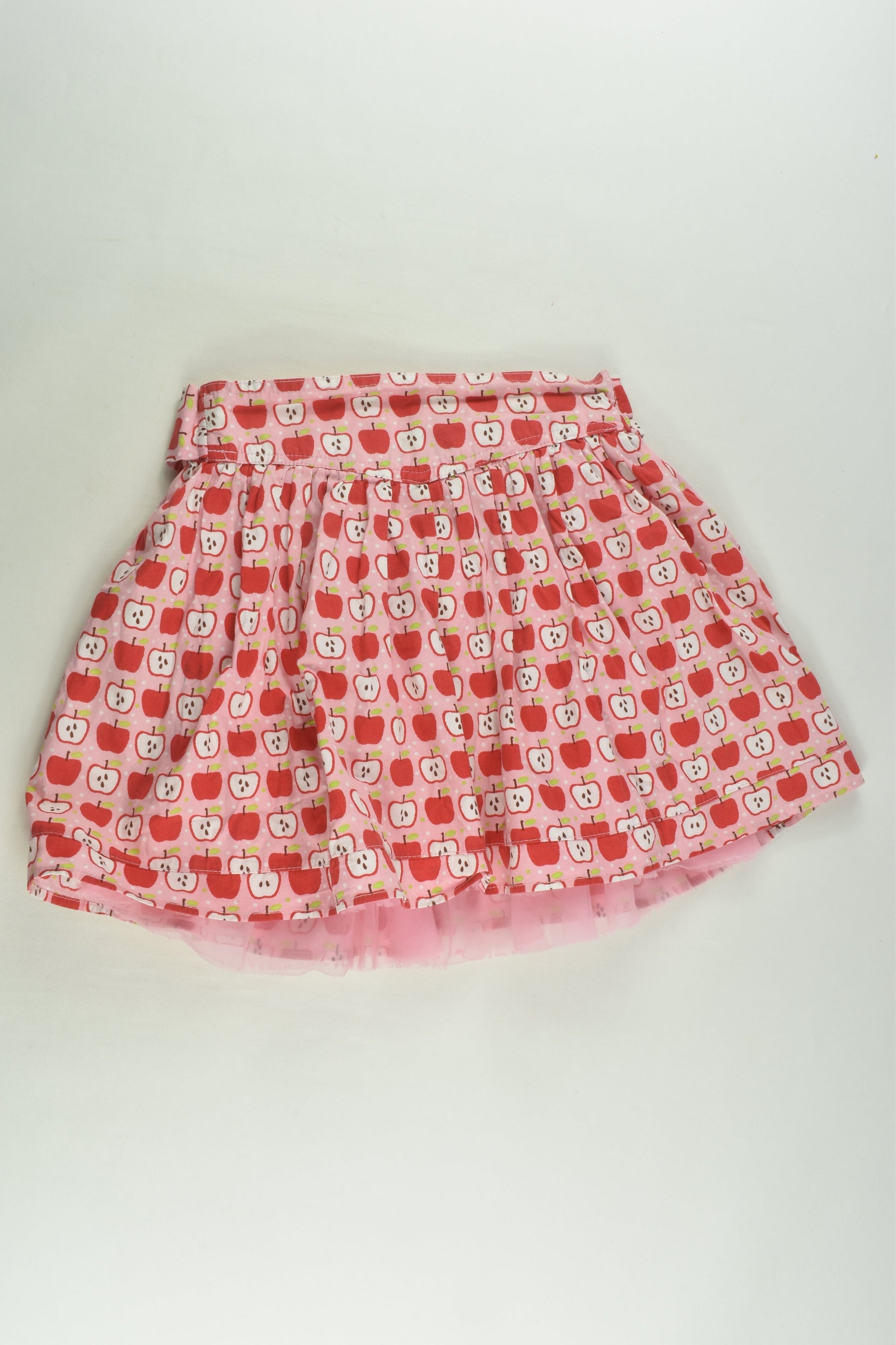 Oobi Size 5/6 Apple Print Lined Skirt