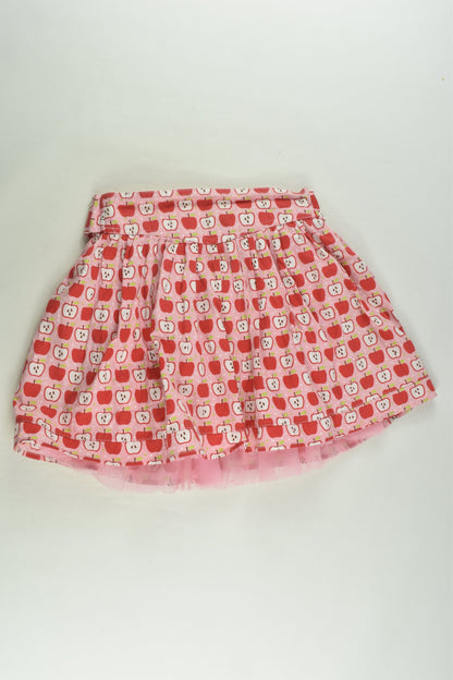 Oobi Size 5/6 Apple Print Lined Skirt