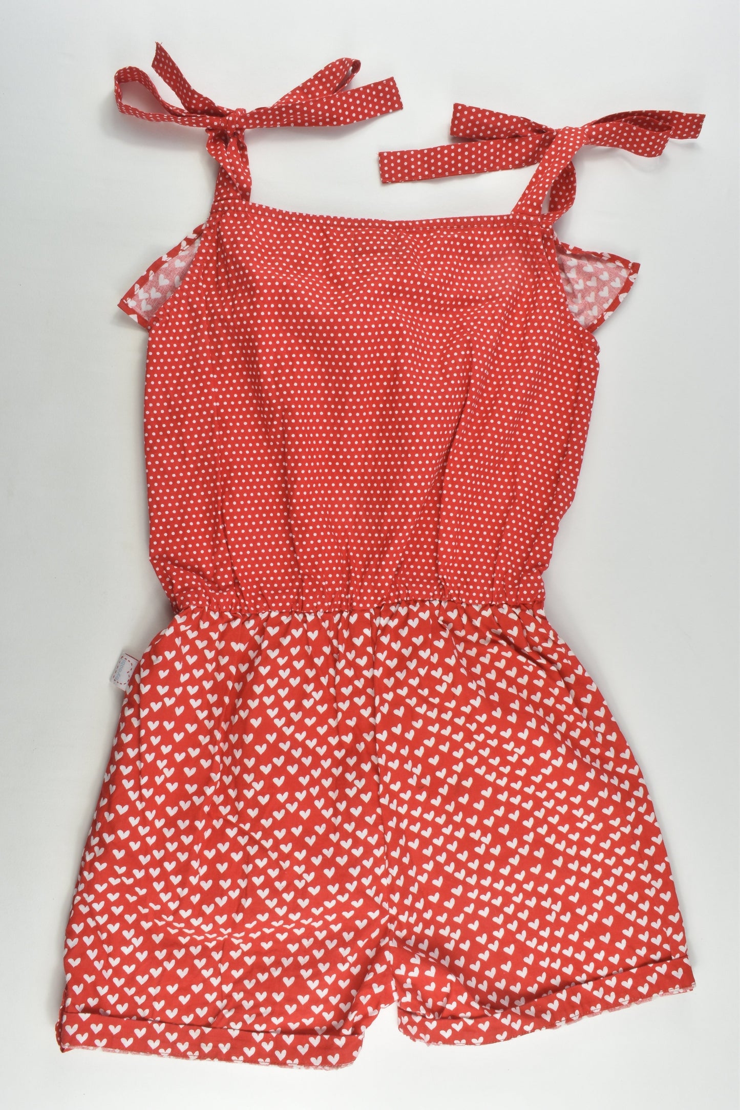 Oobi Size 9 (134 cm) Love Hearts Short Playsuit