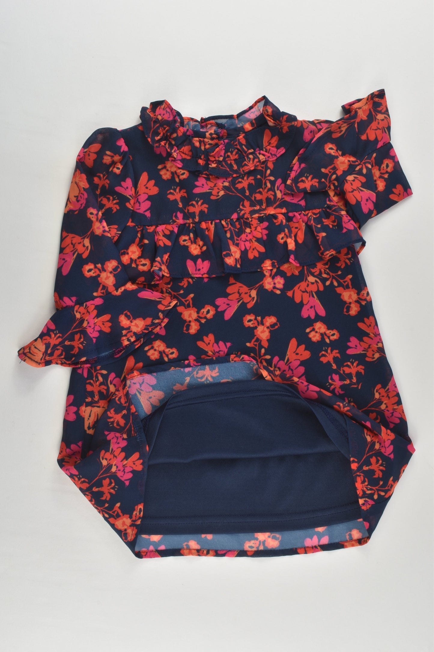 Origami Size 0 Lined Roses Dress