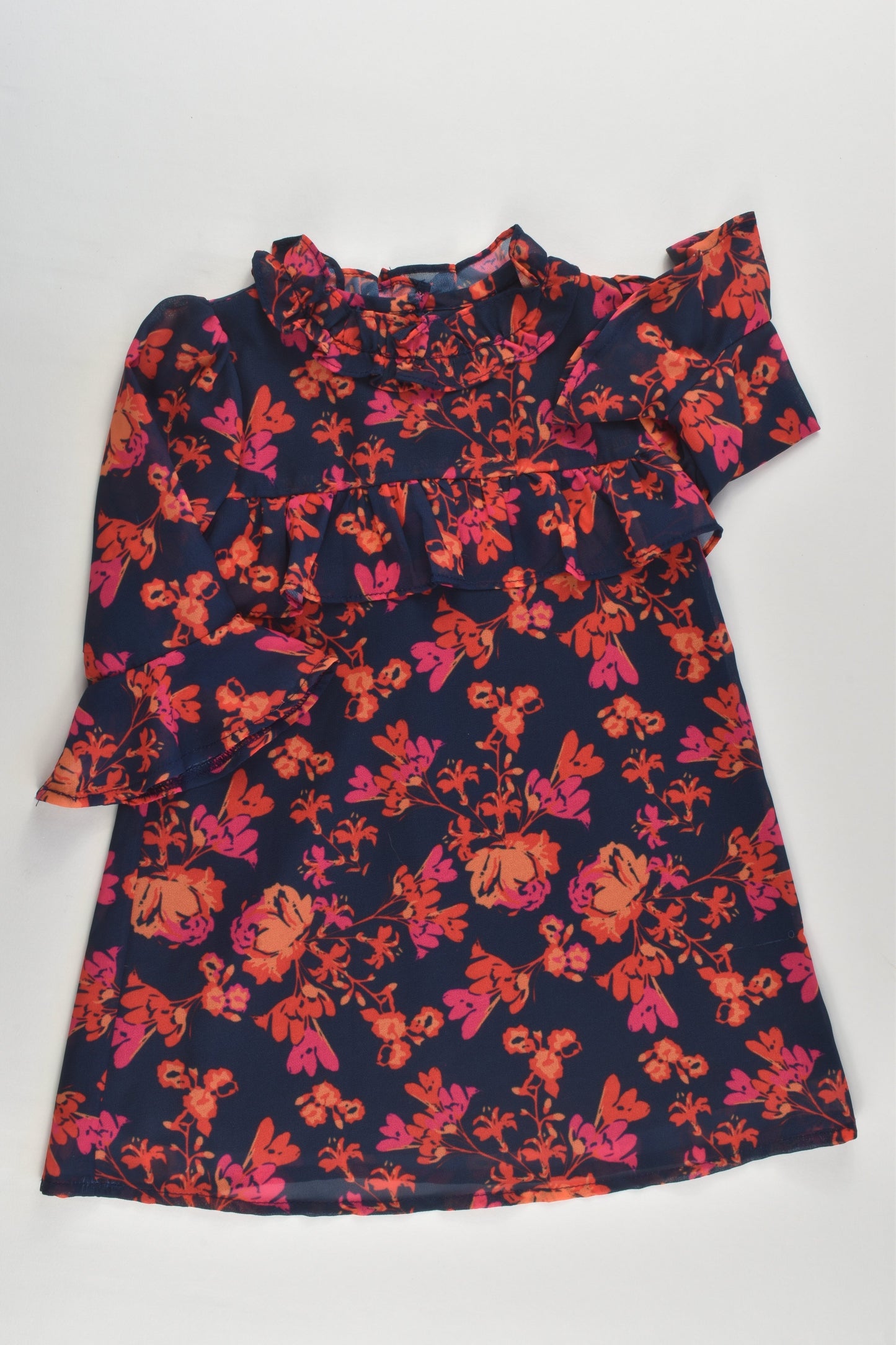 Origami Size 0 Lined Roses Dress