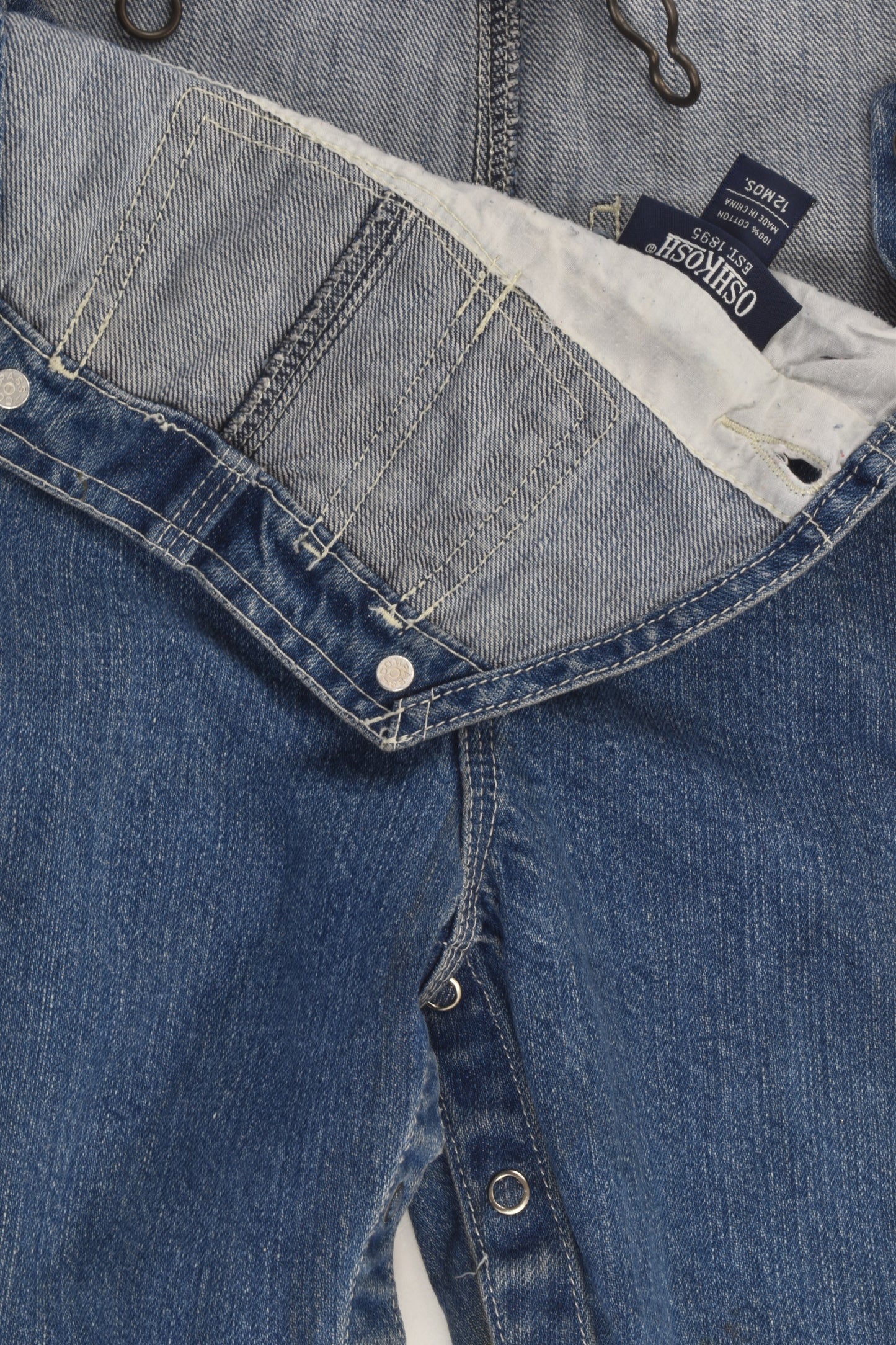 OshKosh Size 0 (12 months) Denim Overalls