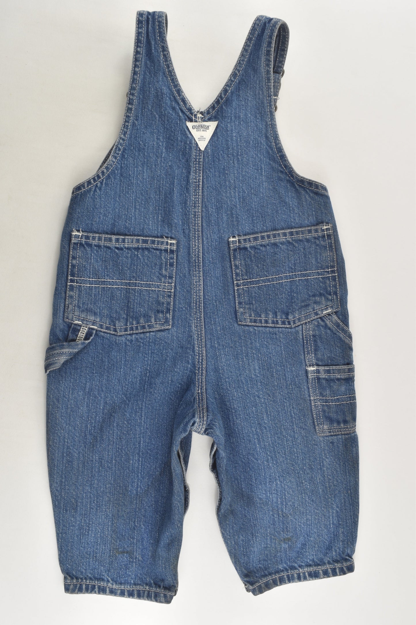 OshKosh Size 0 (12 months) Denim Overalls