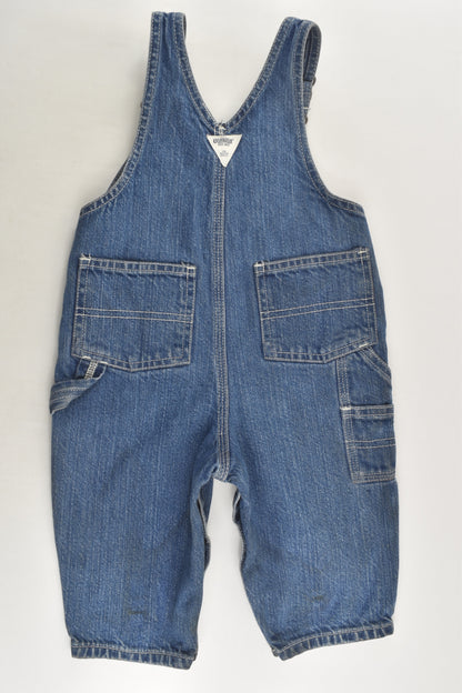 OshKosh Size 0 (12 months) Denim Overalls
