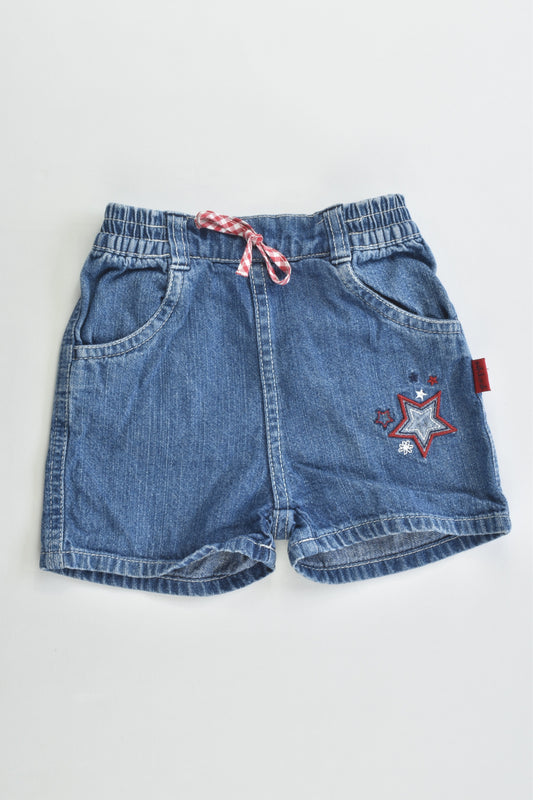 OshKosh Size 0 (12 months) Stars Denim Shorts