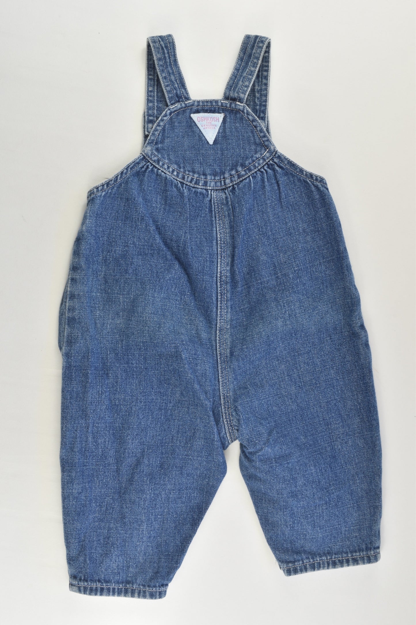 OshKosh Size 0 (6-9 months) Floral Embroidery Denim Overalls