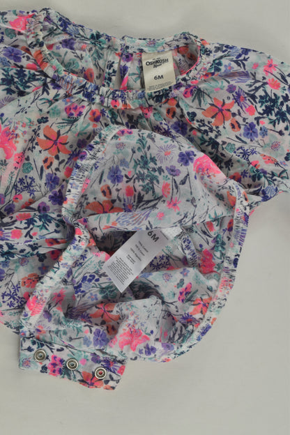OshKosh Size 00 (6 months) Floral Romper