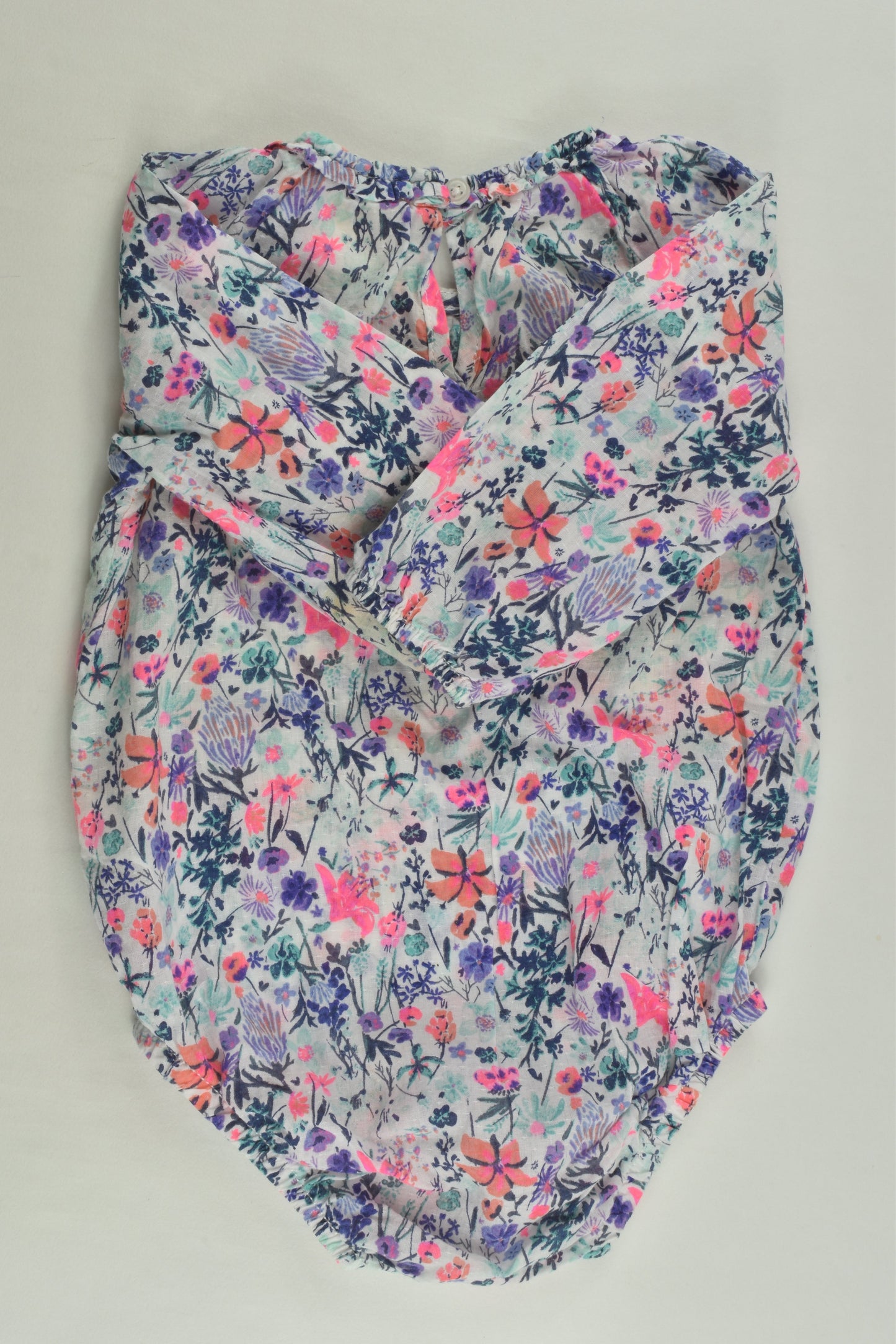 OshKosh Size 00 (6 months) Floral Romper