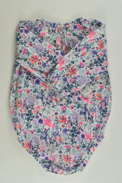 OshKosh Size 00 (6 months) Floral Romper