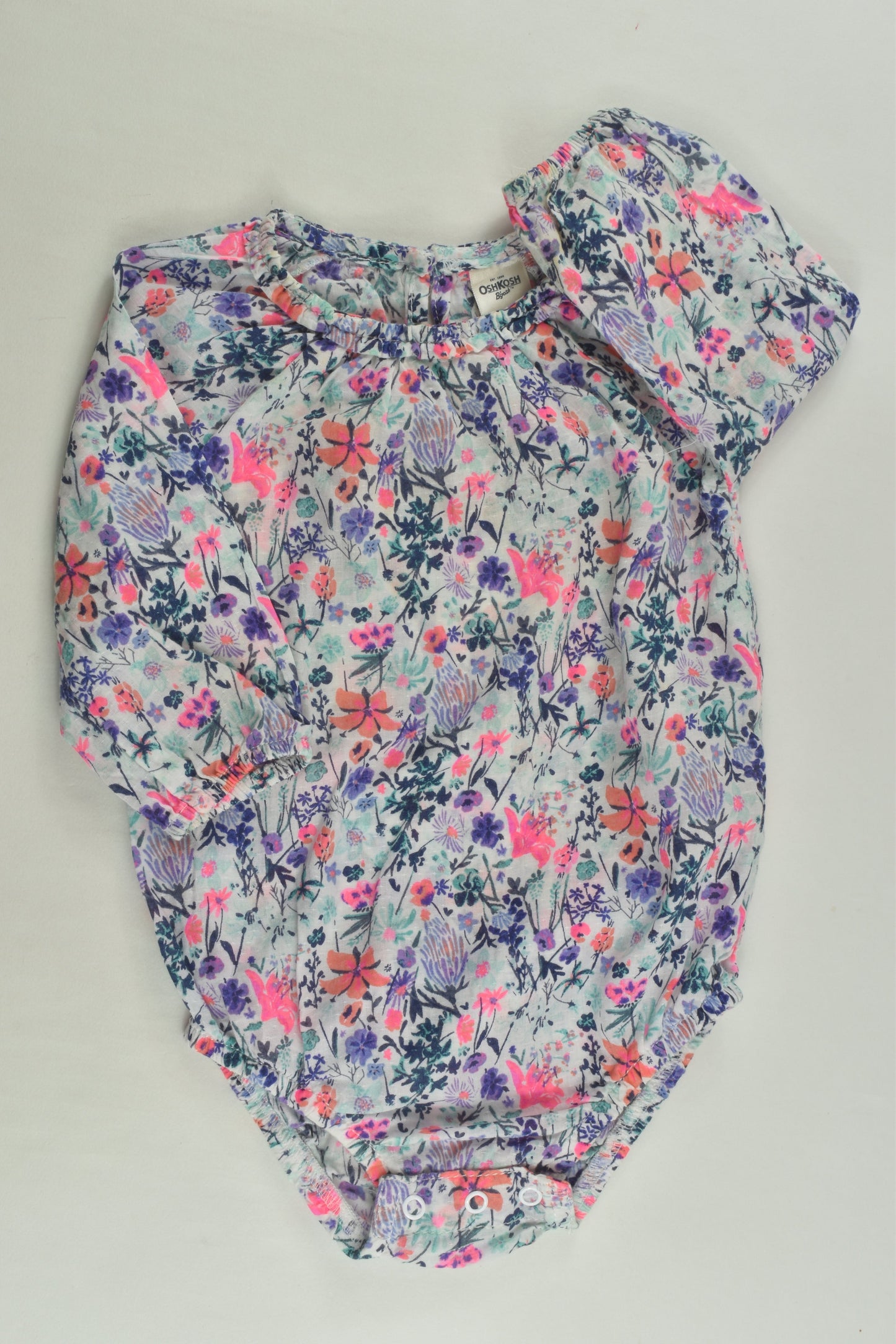 OshKosh Size 00 (6 months) Floral Romper