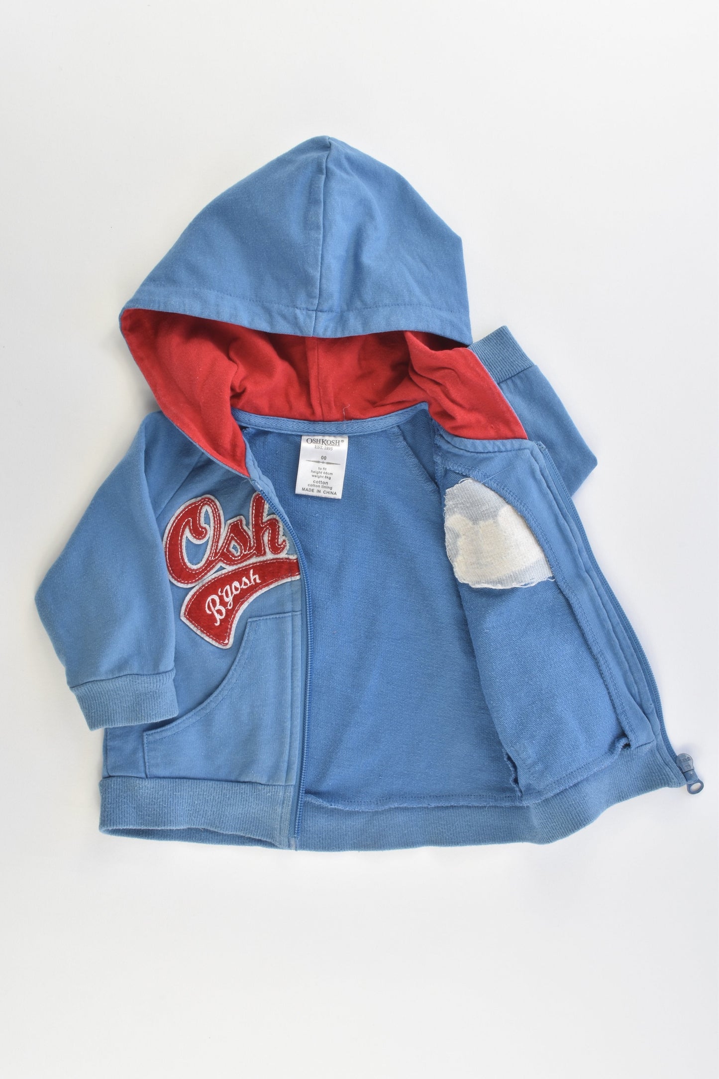 OshKosh Size 00 (68 cm) Hooded Jumper