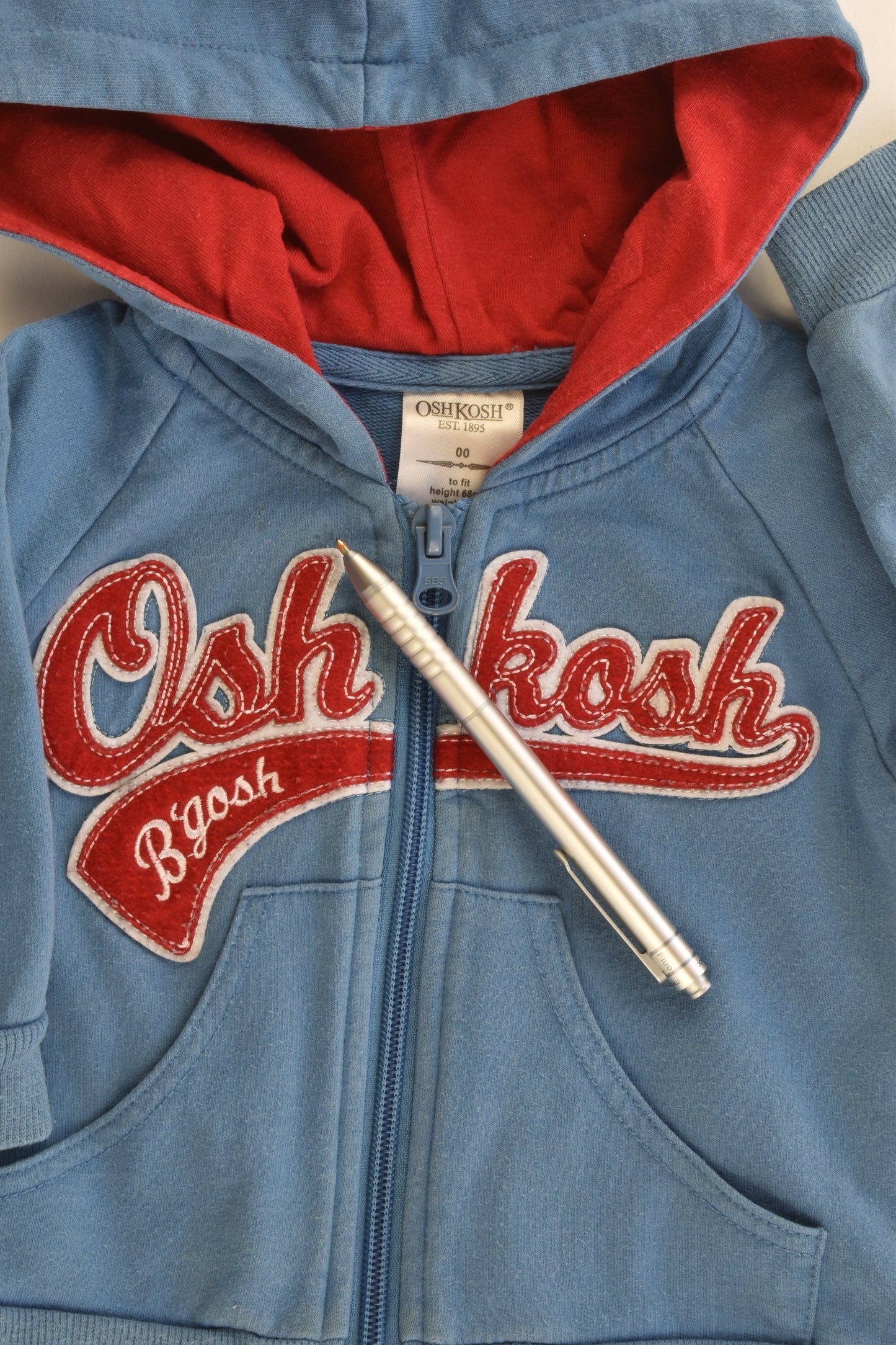 OshKosh Size 00 (68 cm) Hooded Jumper