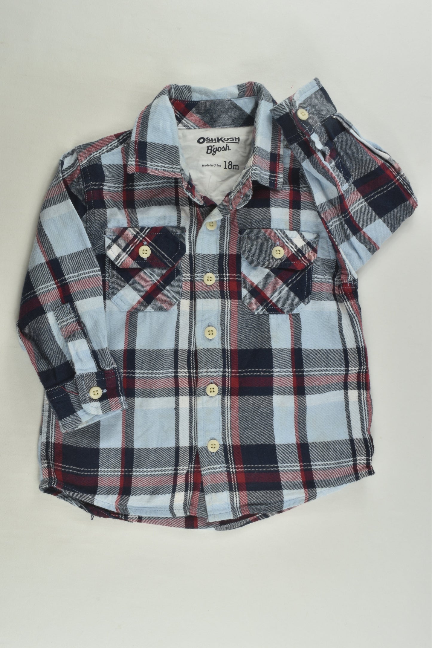 OshKosh Size 1 (18 months) Checked Shirt