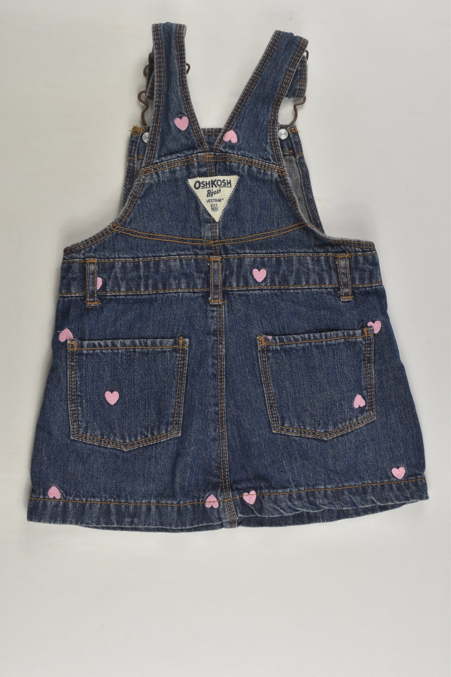 OshKosh Size 1 (18 months) Hearts Denim Dress