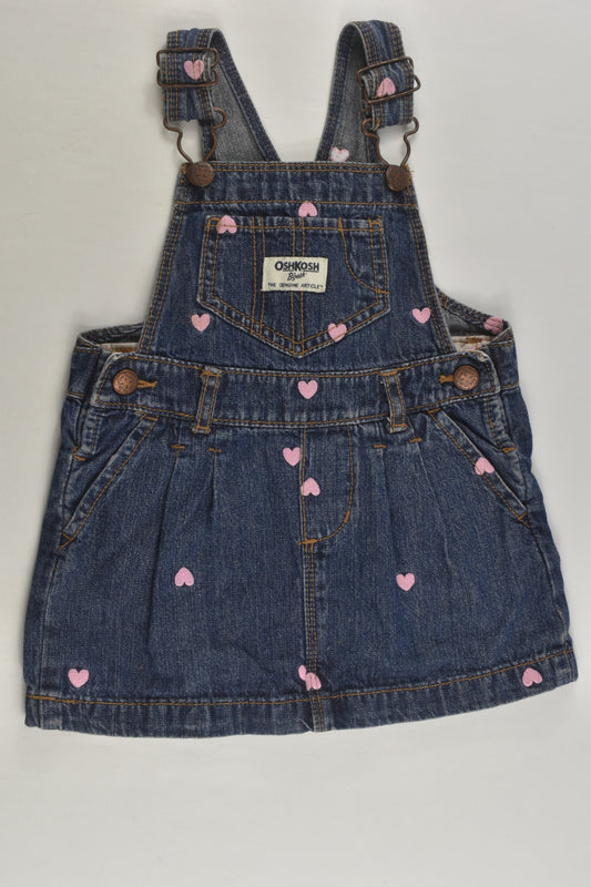 OshKosh Size 1 (18 months) Hearts Denim Dress