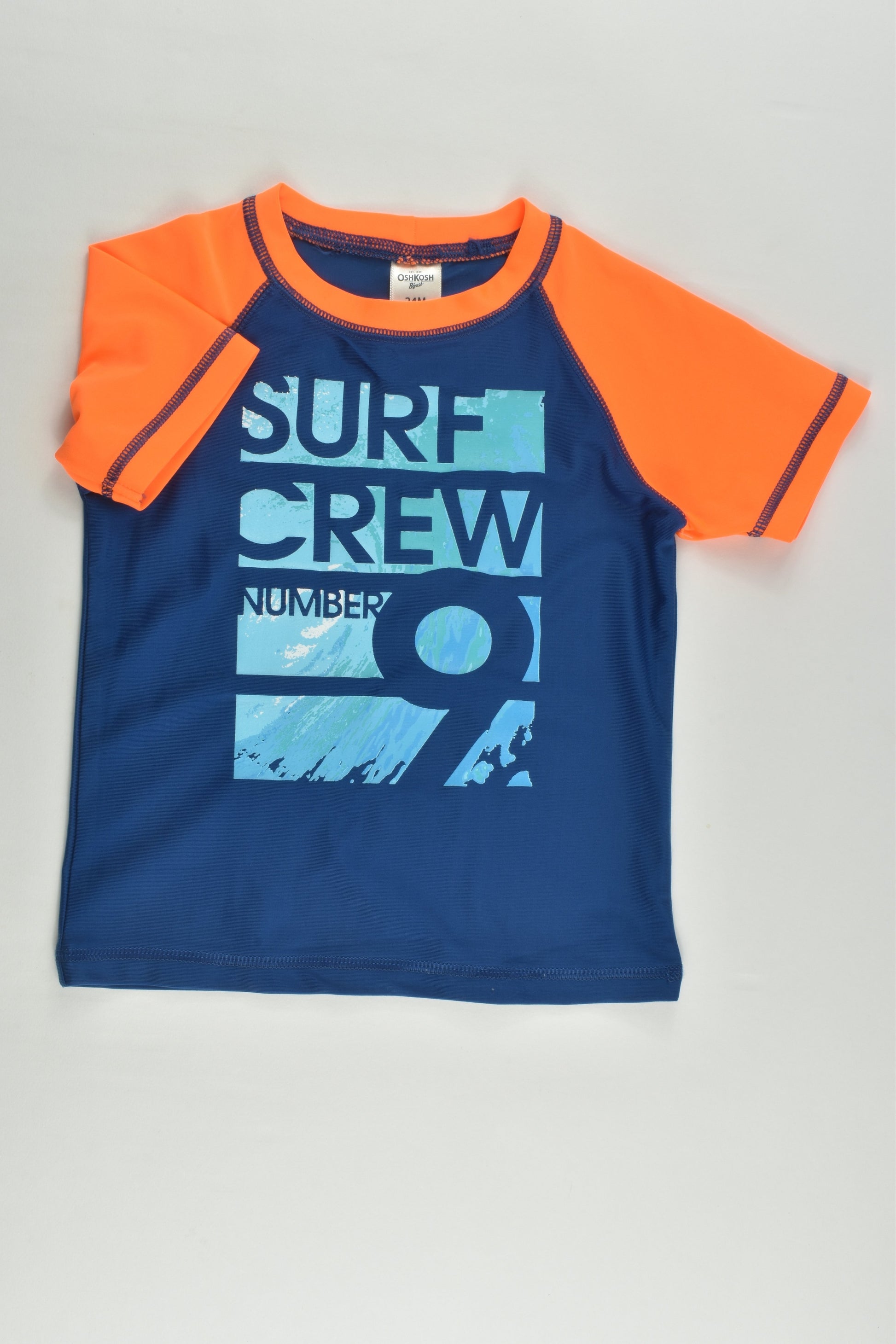 OshKosh Size 1-2 (24 months) 'Surf Crew' Rashie Top