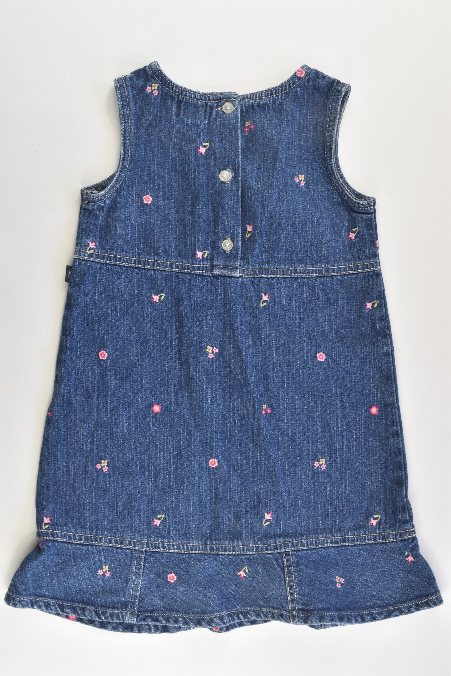 OshKosh Size 4 Denim Dress with Flowers