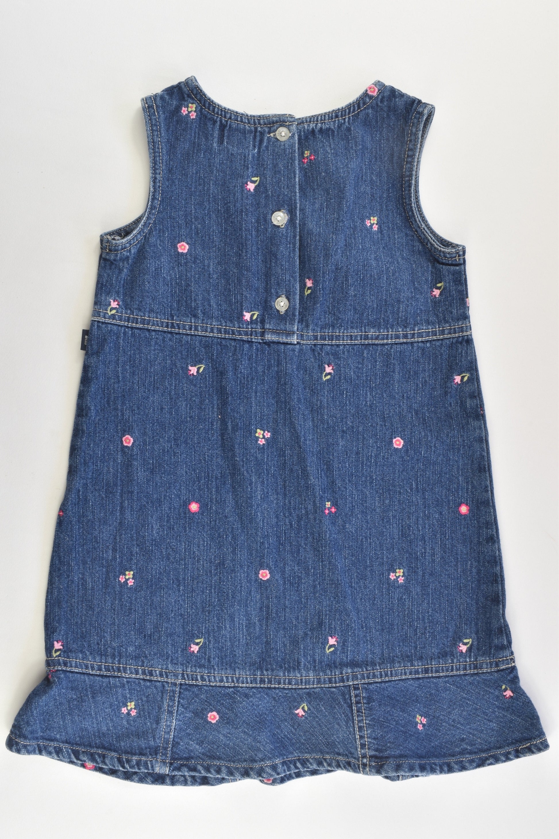 OshKosh Size 4 Denim Dress with Flowers
