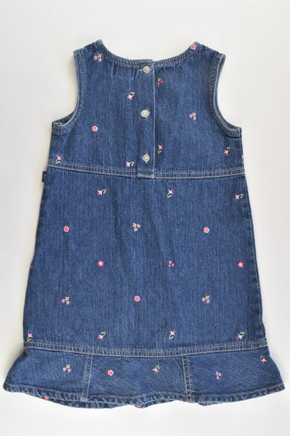 OshKosh Size 4 Denim Dress with Flowers