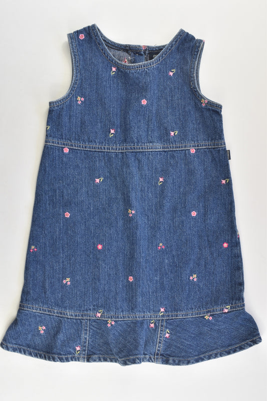 OshKosh Size 4 Denim Dress with Flowers