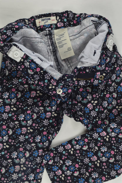 OshKosh Size 4 Stretchy Floral Denim Pants