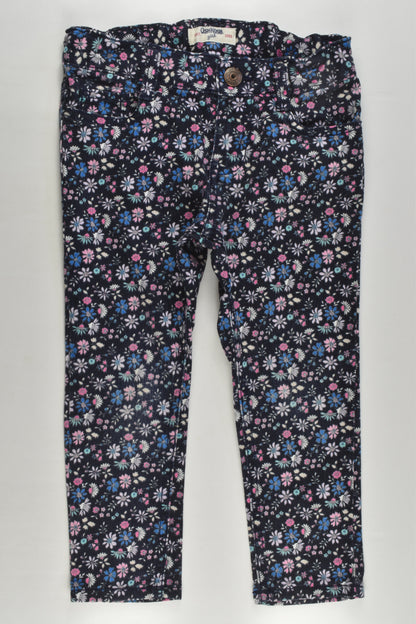 OshKosh Size 4 Stretchy Floral Denim Pants