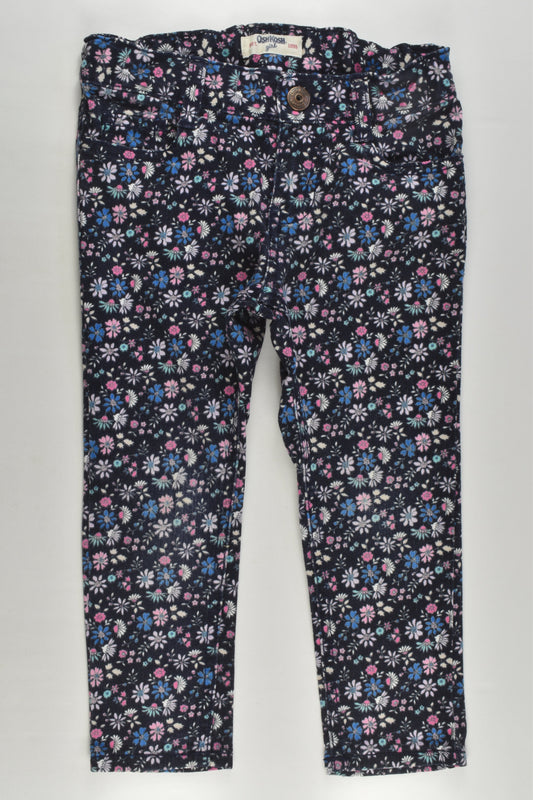 OshKosh Size 4 Stretchy Floral Denim Pants