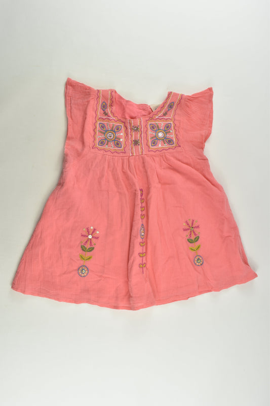 OshKosh Size 6 Lined Embroidery Muslin Blouse