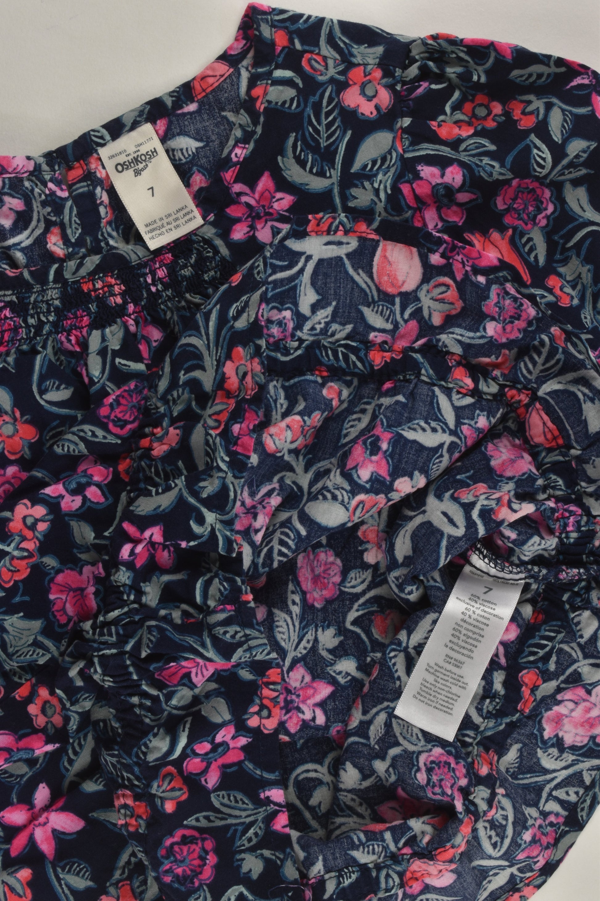 OshKosh Size 7 Floral Blouse