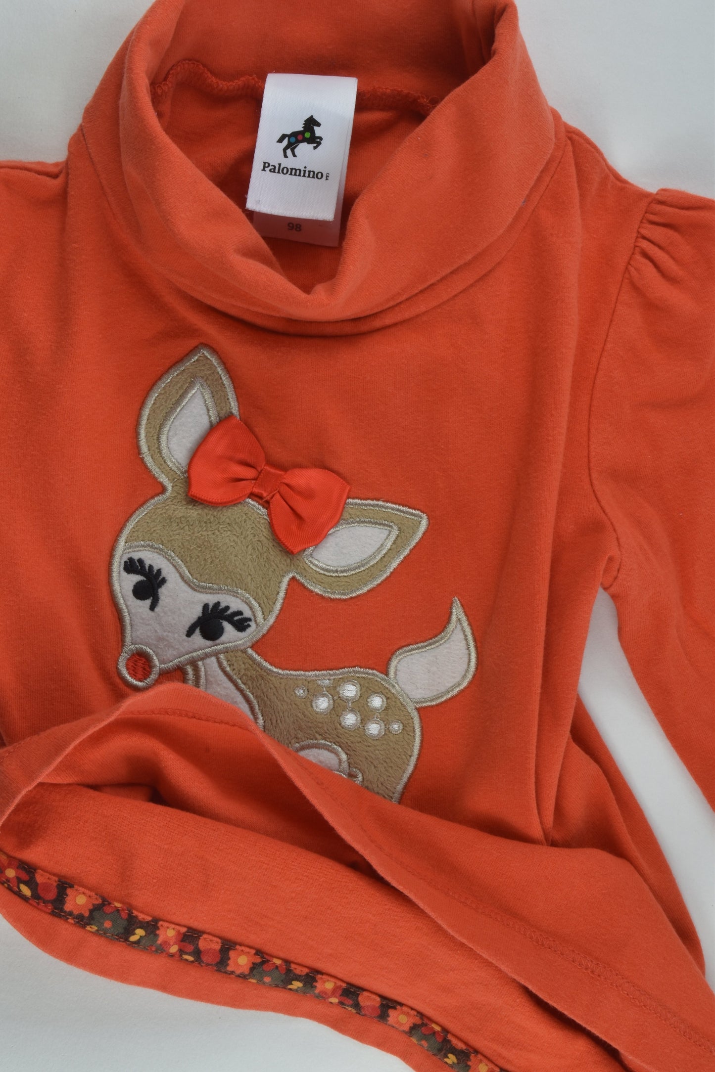 Palomino Size 3 (98 cm) Deer Turtleneck Top