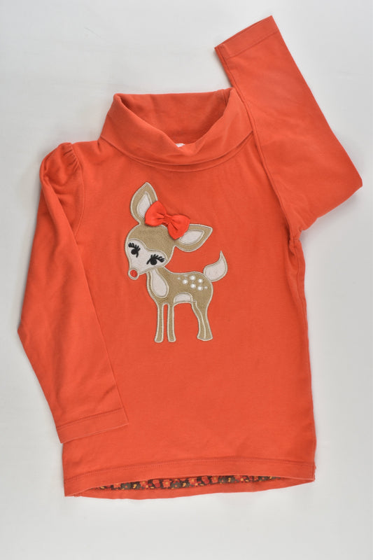 Palomino Size 3 (98 cm) Deer Turtleneck Top