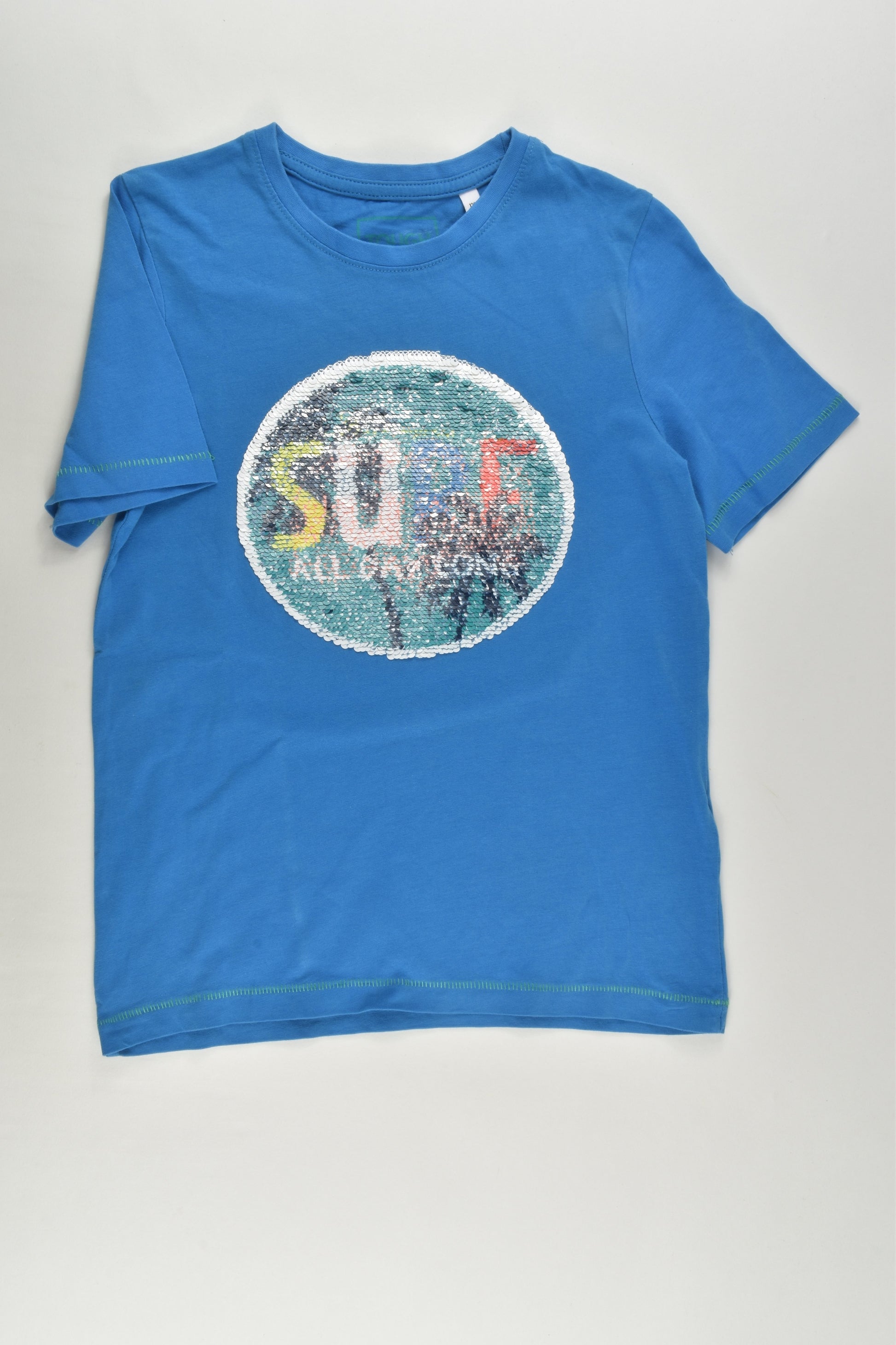 Palomino Size 8 'Surf All Day Long' Reversible Sequins T-shirt