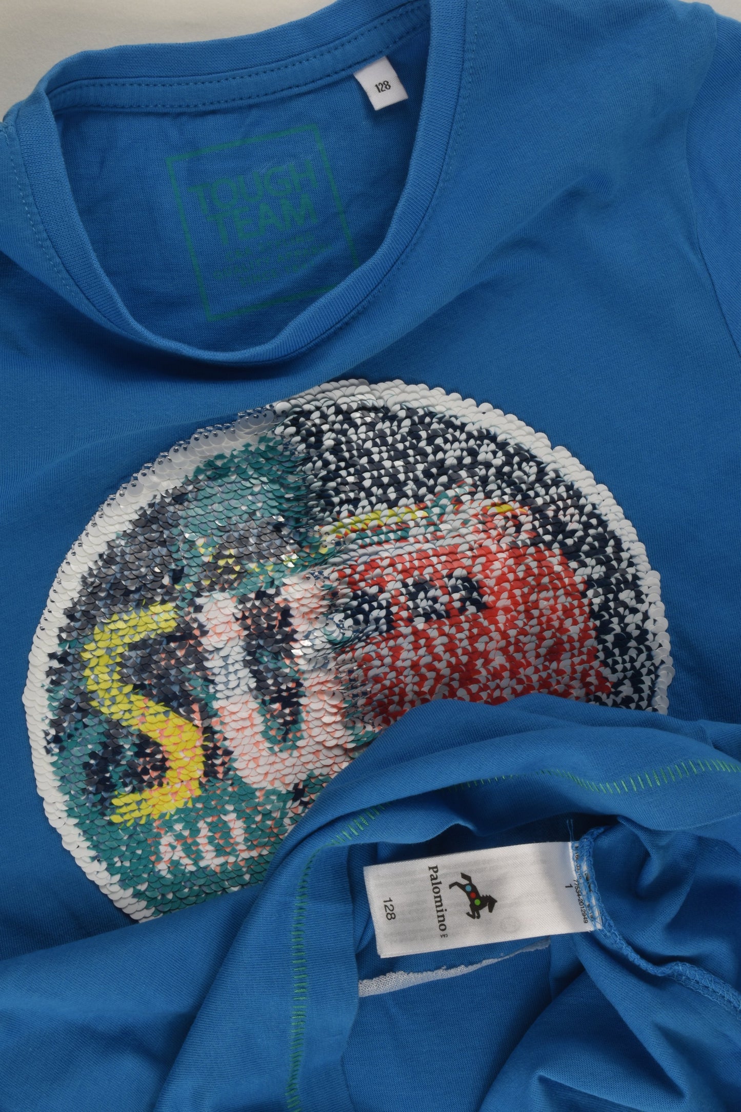 Palomino Size 8 'Surf All Day Long' Reversible Sequins T-shirt