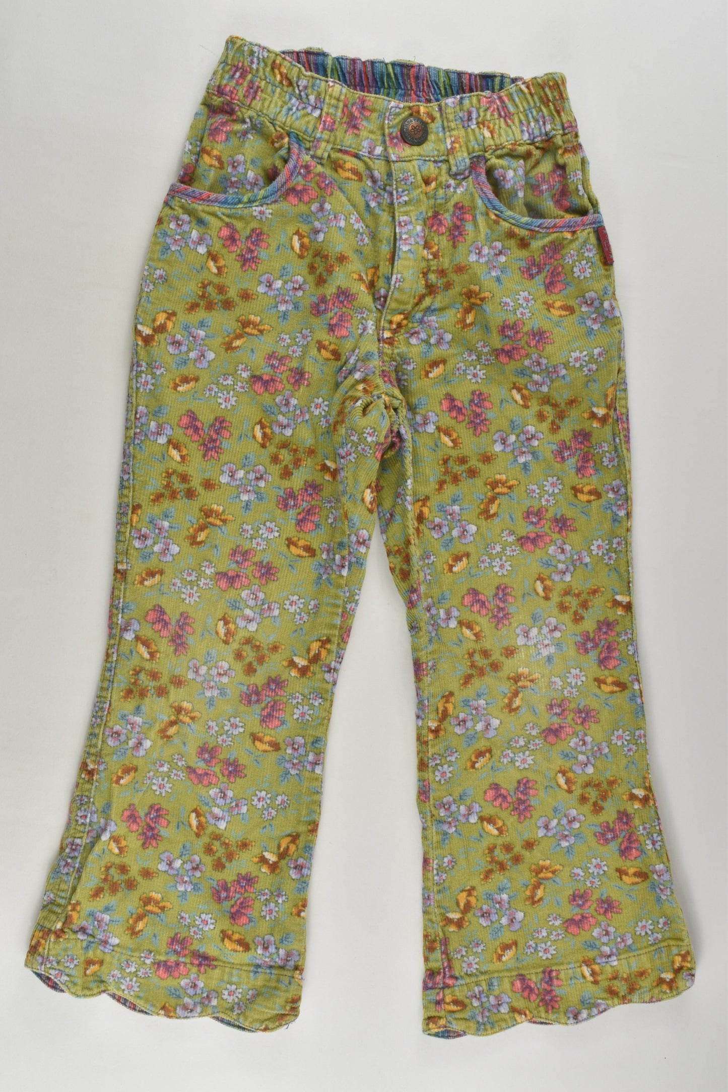 Pampolina Size 4 (104 cm) Floral Cord Pants