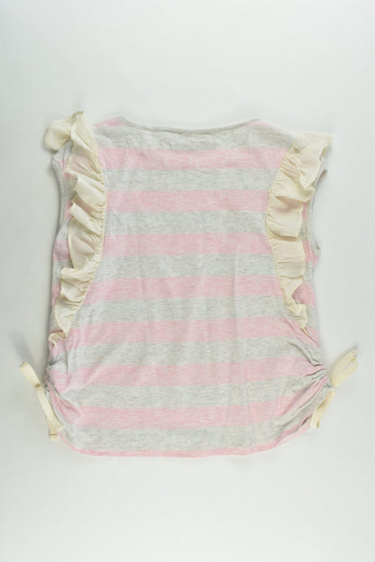 Paperwings Size 8 Stripes Ruffle T-shirt
