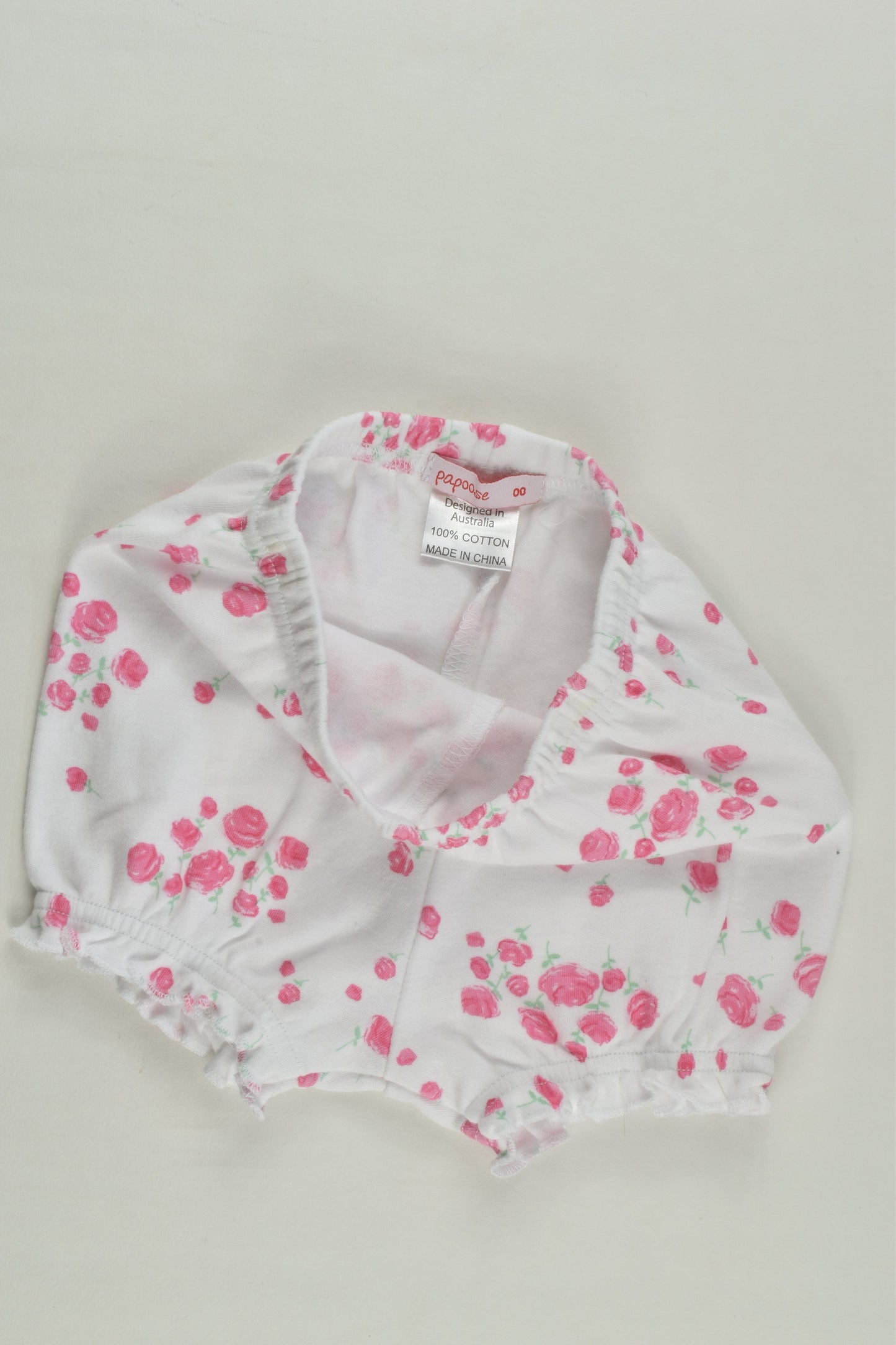 Papoose Size 00 Roses Shorts