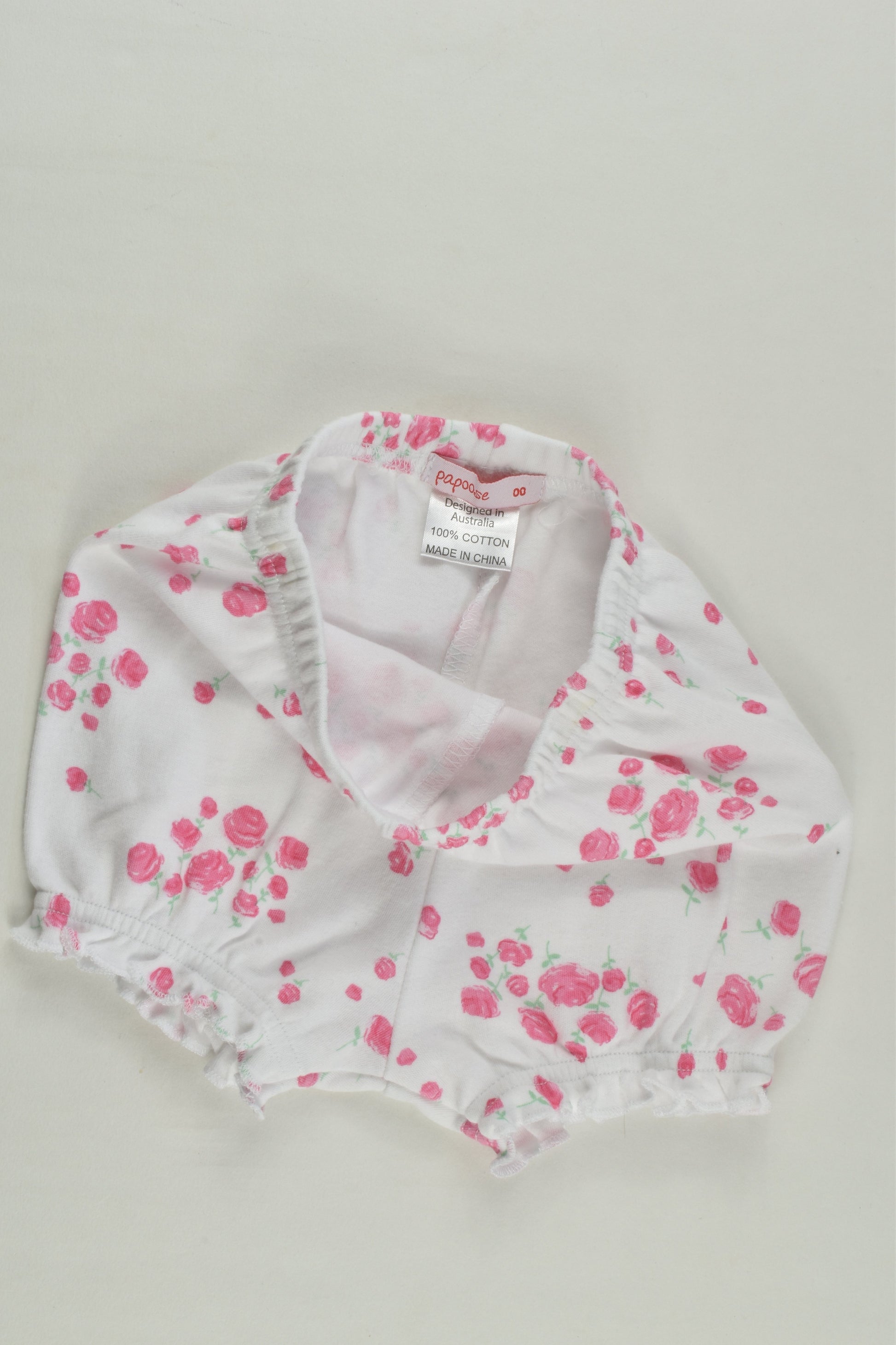 Papoose Size 00 Roses Shorts