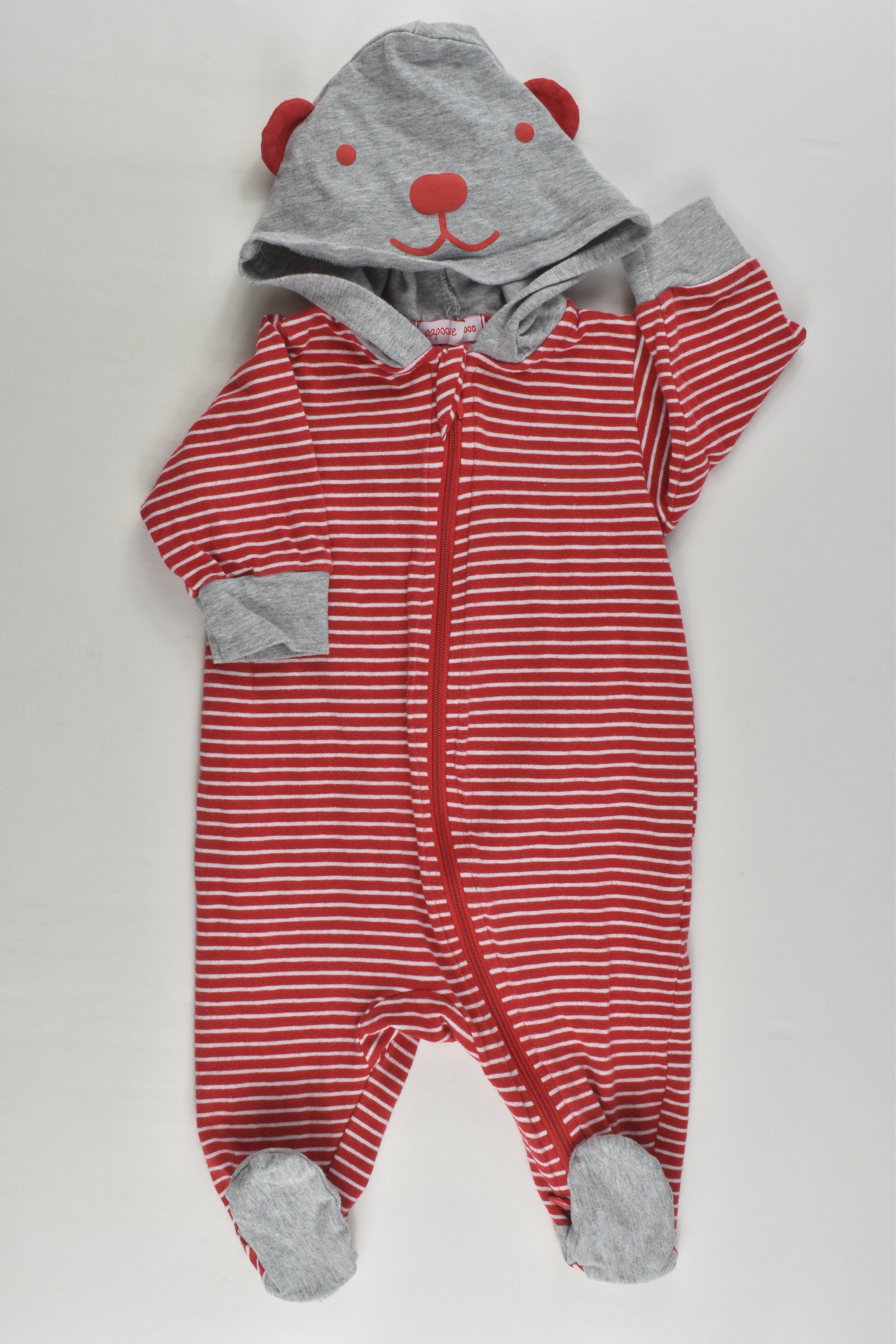 Papoose Size 000 Teddy Bear One Piece