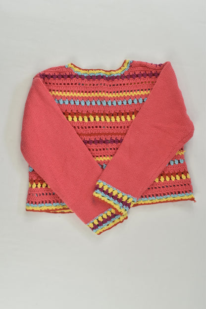 Papoose Size 2 Colourful Knit Cardigan