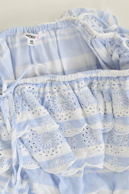 Pavement Size 10 Striped Ruffle Playsuit
