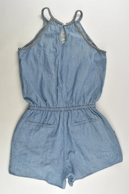 Pavement Size 14 Embroidery Denim Playsuit