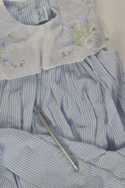 Peaches 'N Cream Size approx 5 Embroidery Collar Dress