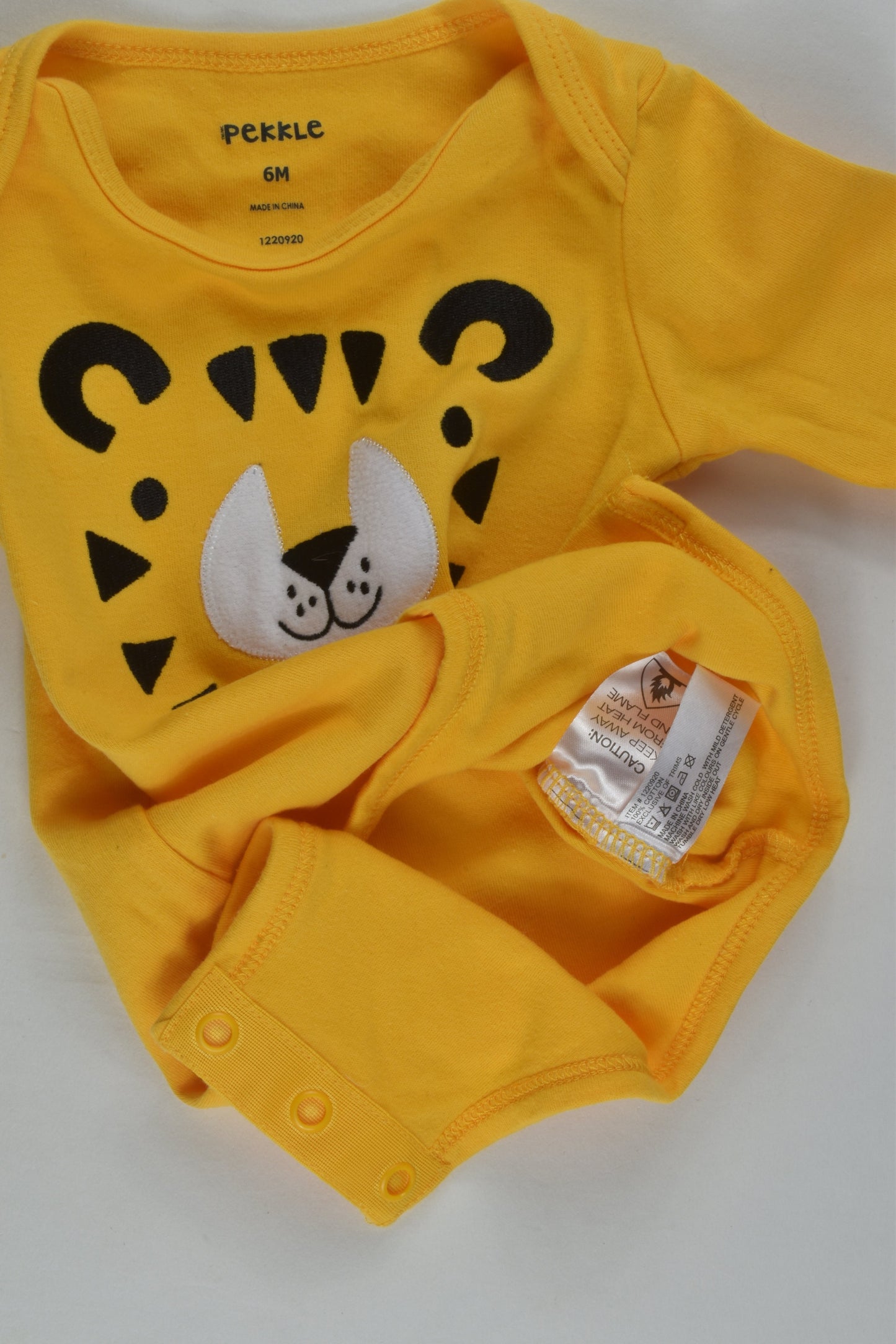 Pekkle Size 00 (6 months) Tiger Bodysuit