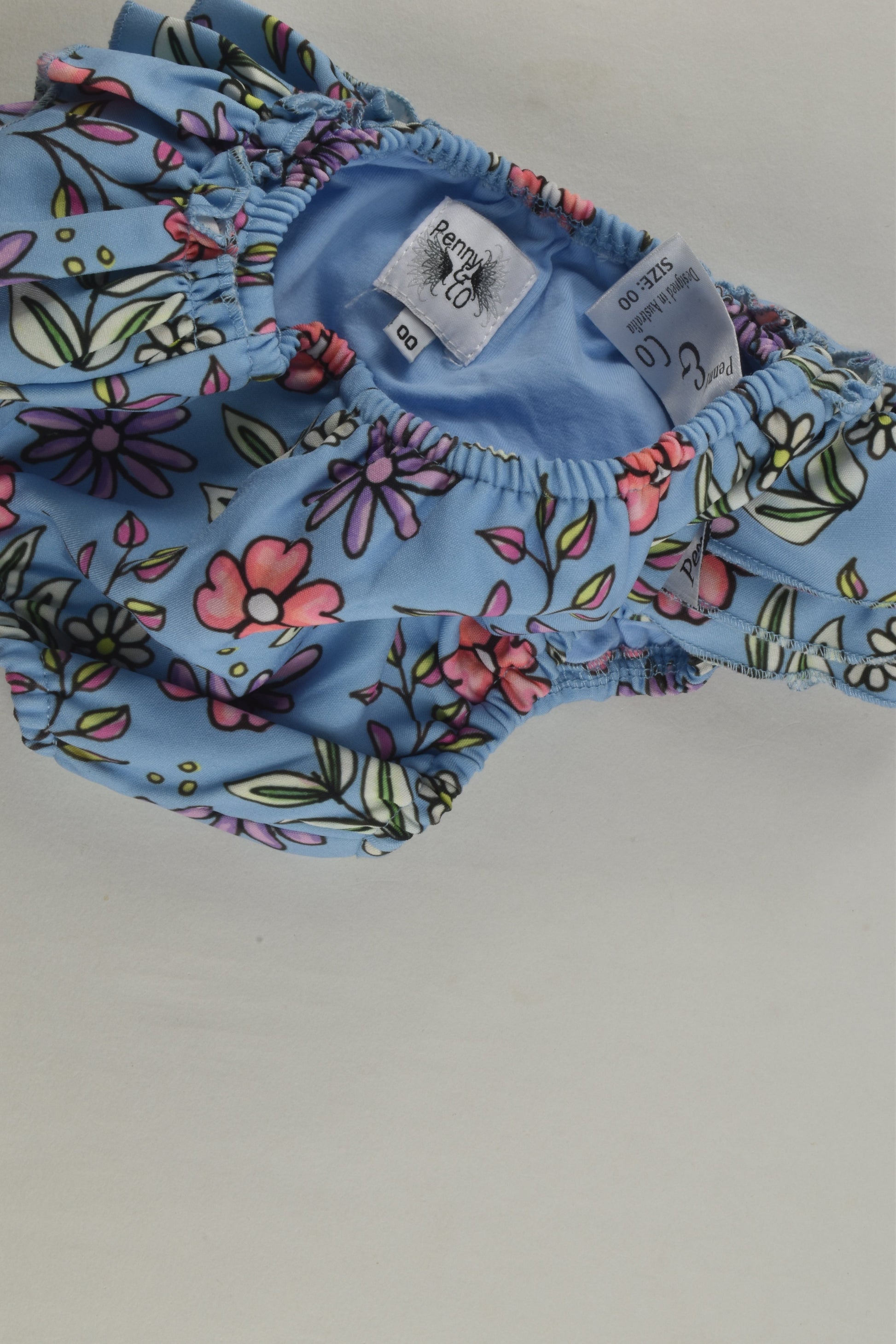 Penny & Co Size 00 Lined Floral Ruffle Bloomers