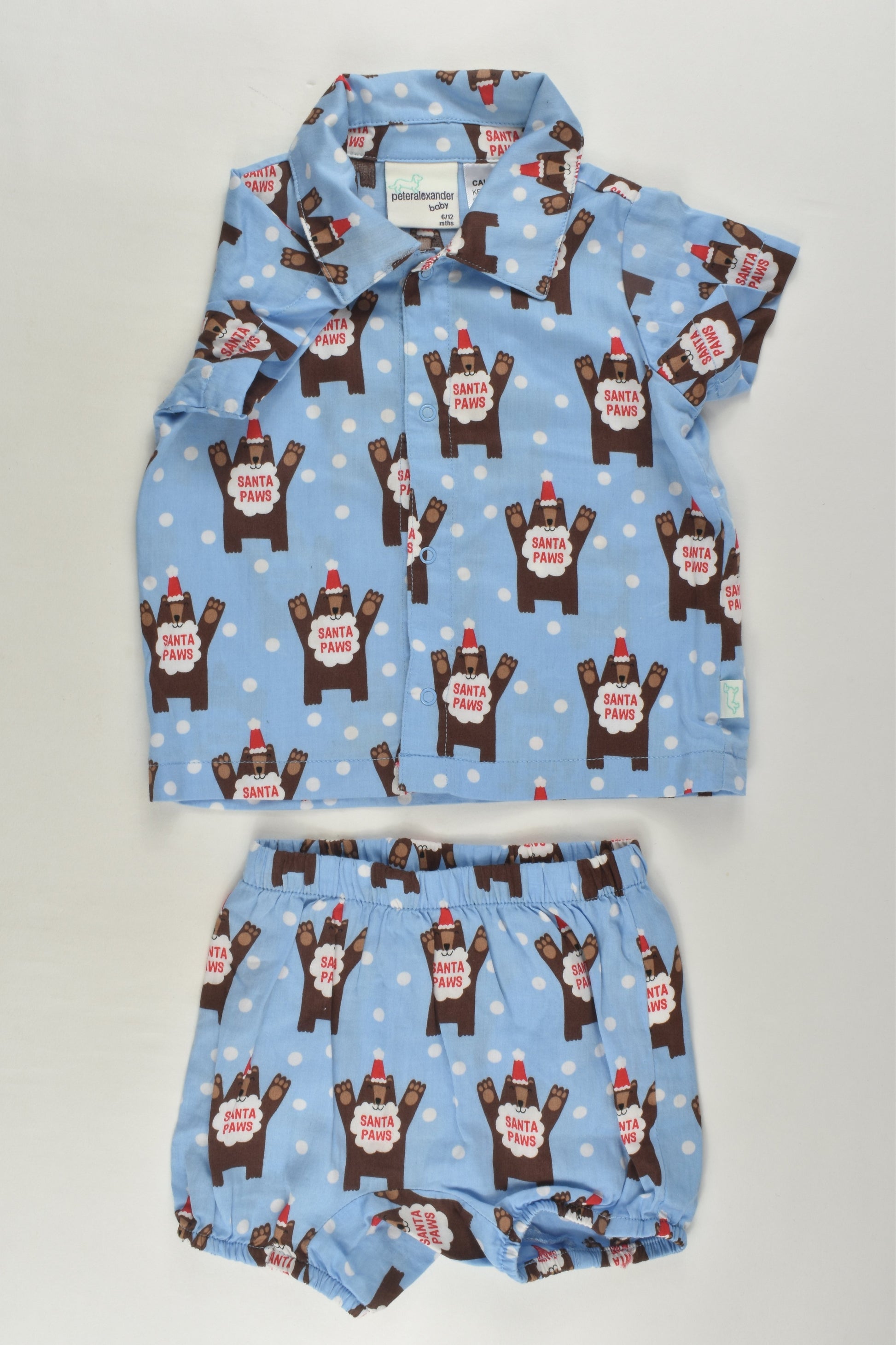 Peter Alexander Size 0 (6/12 months) 'Santa Paws' Pyjamas