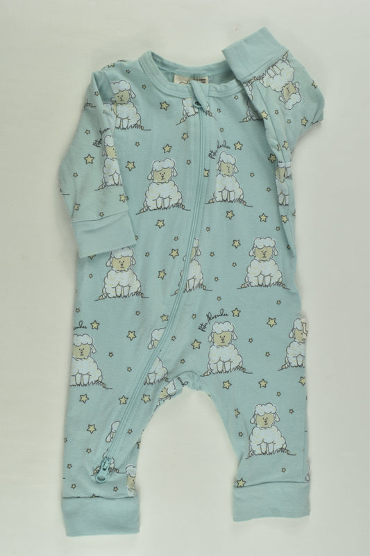 Peter Alexander Size 000 Sheep Organic Romper