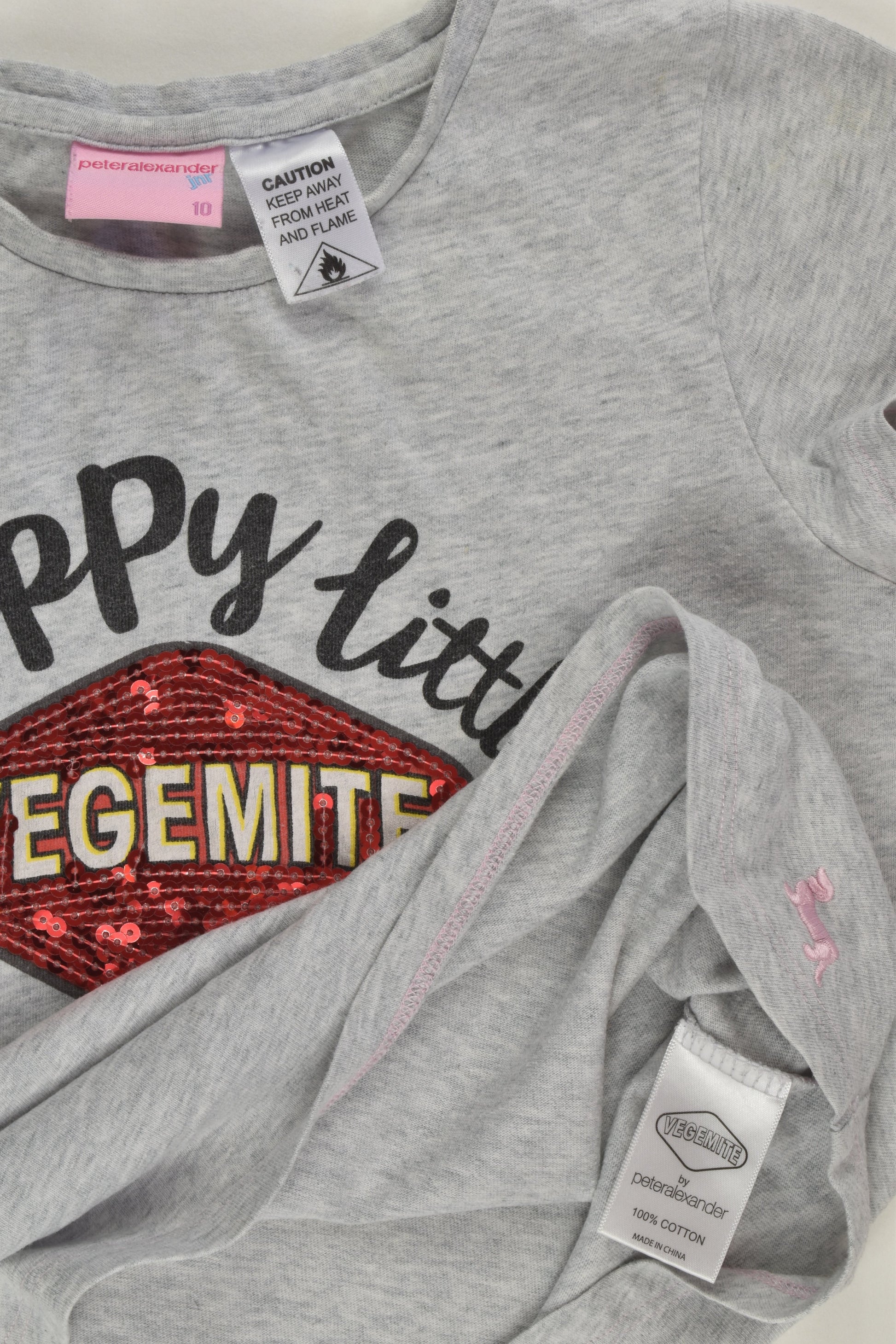 Peter Alexander Size 10 'Happy Little Vegemite' T-shirt