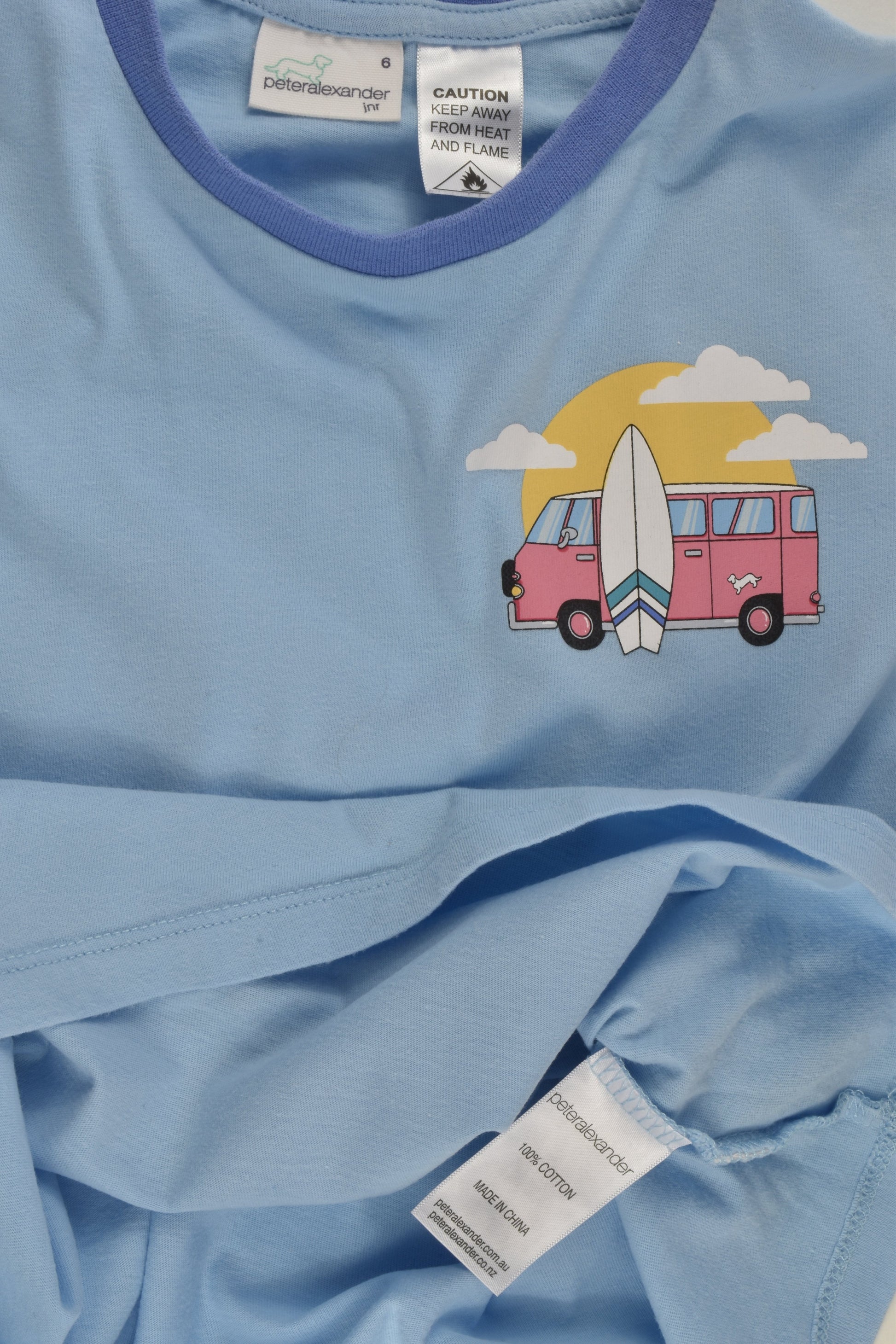Peter Alexander Size 6 Beach Car T-shirt