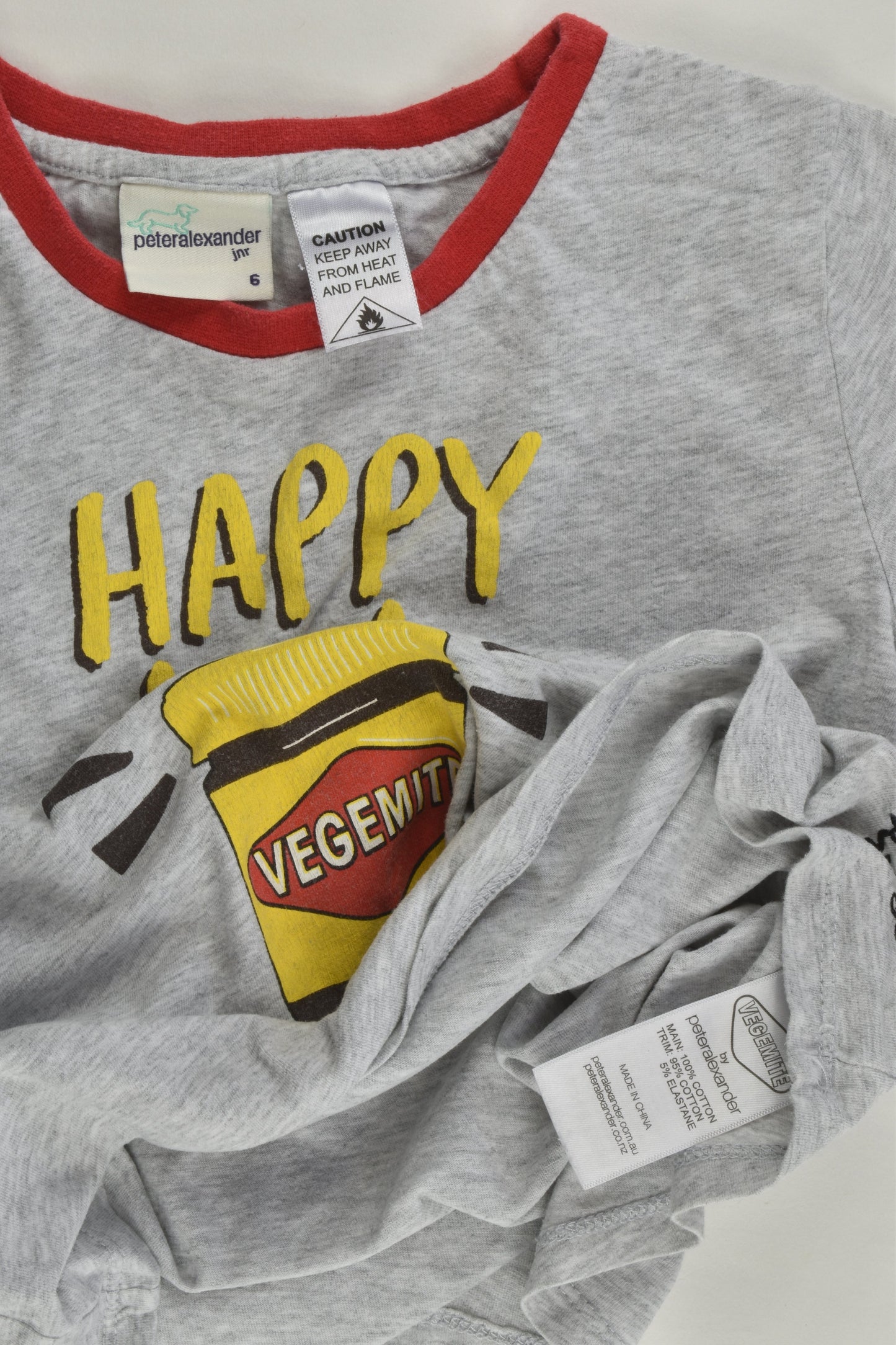 Peter Alexander Size 6 'Happy Little Vegemite' T-shirt