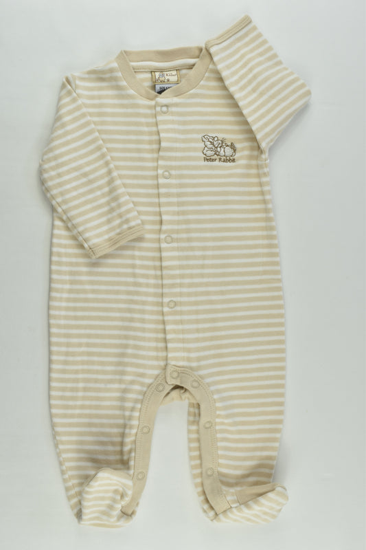 Peter Rabbit Size 00 (68 cm) Striped Footed Romper